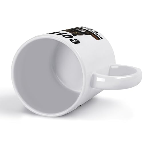 Funny Coffee Mug Adult Humor -Coffee Because Murder is Wrong- Gift for Friends Him Her Girls 11oz White Double Sided Mug - Image 6